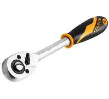 Трещотка "GRIPro", 1/4", 155 мм, 72 зубца, флажковая с кнопкой TOLSEN TT15118