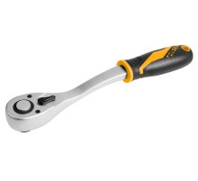 Трещотка "GRIPro", 1/2", 255 мм, 72 зубца, флажковая с кнопкой TOLSEN TT16120