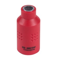 Головка торцевая диэлектрическая шестигранная 3/8", 7 мм KING TONY 3335VE07M Головка торцевая диэлектрическая шестигранная 3/8", 7 мм KING TONY 3335VE07M