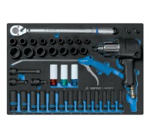 Набор пневмоинструмента 1/2" с принадлежностями, ложемент, 41 предмет KING TONY 9-44803AMPV01