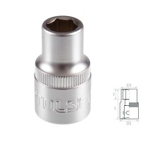 Головка торцевая стандартная шестигранная 1/2", 8 мм TOLSEN TT16508