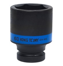 Головка торцевая ударная глубокая шестигранная 1", 60 мм KING TONY 843560M