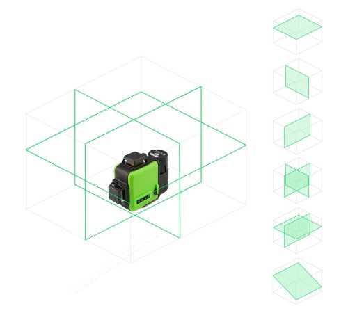 Лазерный уровень AMO LN 3D-360 Green с калибровкой Лазерный уровень AMO LN 3D-360 Green с калибровкой