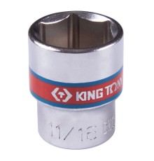 Головка торцевая стандартная шестигранная 3/8", 11/16", дюймовая KING TONY 333522S