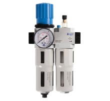 Фильтр влагоотделитель с редуктором и лубрикатор 3/8", с манометром МАСТАК 690-31