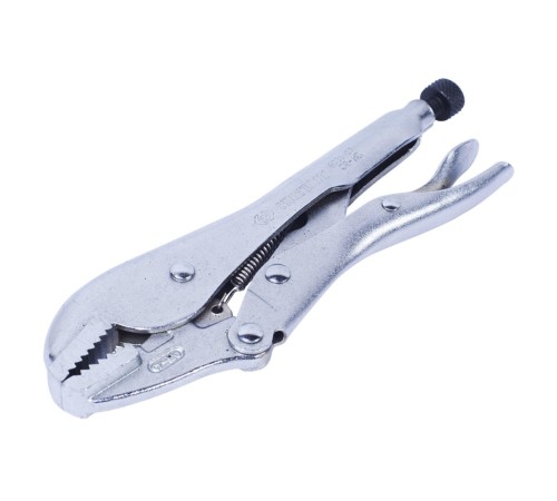 Зажим с фиксатором 185 мм, с прямыми губками KING TONY 6031-07N