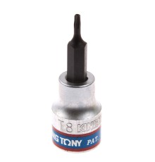 Насадка (бита) торцевая 3/8", Torx, T8, L = 50 мм, с отверстием KING TONY 302708