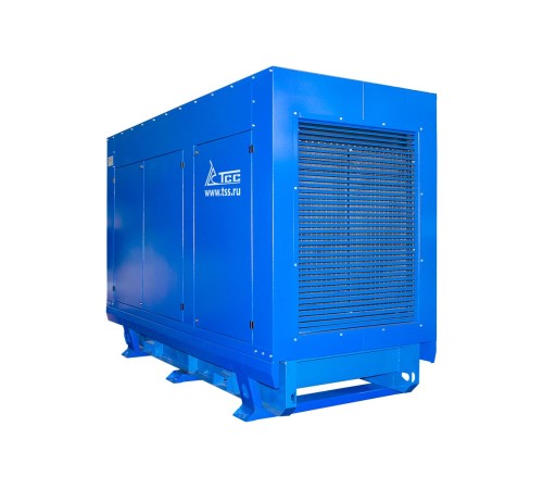 Дизельный генератор ТСС ЭД-300-Т400 с АВР в погодозащитном кожухе на прицепе