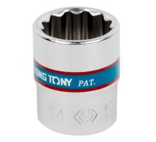 Головка торцевая стандартная двенадцатигранная 1/4", 14 мм KING TONY 233014M Головка торцевая стандартная двенадцатигранная 1/4", 14 мм KING TONY 233014M