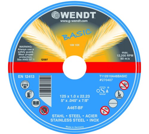 Отрезные круги G-Wendt Basic нержавеющая сталь (код 8143)