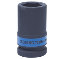 Головка торцевая ударная глубокая шестигранная 1", 33 мм KING TONY 843533M