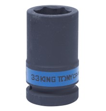 Головка торцевая ударная глубокая шестигранная 1", 33 мм KING TONY 843533M