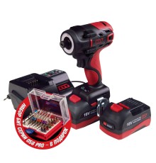 Аккумуляторный шуруповерт 18 В, 4 предмета, кейс, в комплекте набор бит MIGHTY SEVEN DS-201AP