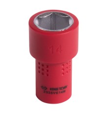 Головка торцевая диэлектрическая шестигранная 1/4", 14 мм KING TONY 2335VE14M Головка торцевая диэлектрическая шестигранная 1/4", 14 мм KING TONY 2335VE14M