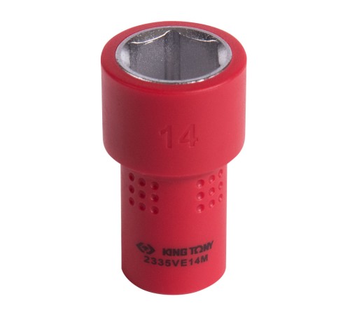 Головка торцевая диэлектрическая шестигранная 1/4", 14 мм KING TONY 2335VE14M Головка торцевая диэлектрическая шестигранная 1/4", 14 мм KING TONY 2335VE14M