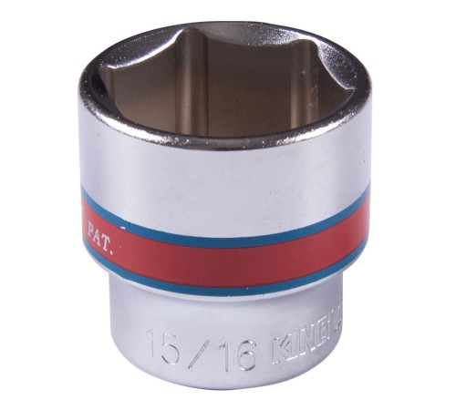Головка торцевая стандартная шестигранная 3/8", 15/16", дюймовая KING TONY 333530S Головка торцевая стандартная шестигранная 3/8", 15/16", дюймовая KING TONY 333530S