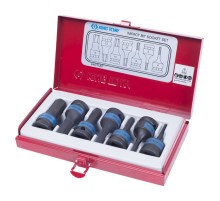 Набор ударных торцевых насадок 1/2", HEX, 4-14 мм, L = 60 мм, 7 предметов KING TONY 4407MP Набор ударных торцевых насадок 1/2", HEX, 4-14 мм, L = 60 мм, 7 предметов KING TONY 4407MP