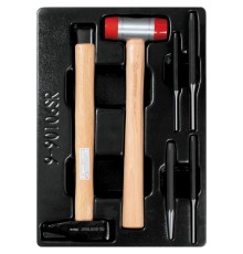 Набор выколоток и керн с молотками, ложемент, 6 предметов KING TONY 9-90106SR