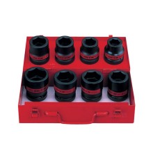 Набор ударных торцевых головок 1", шестигранные, 15/16"-5/18", 8 предметов KING TONY 8410SP