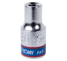Головка торцевая TORX Е-стандарт 1/4", E6, L = 24 мм KING TONY 237506M Головка торцевая TORX Е-стандарт 1/4", E6, L = 24 мм KING TONY 237506M