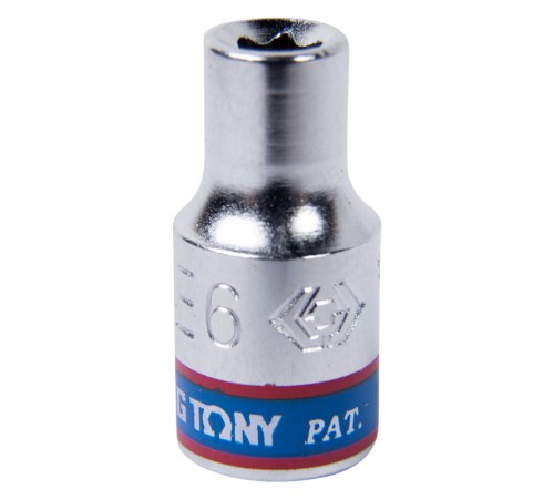 Головка торцевая TORX Е-стандарт 1/4", E6, L = 24 мм KING TONY 237506M Головка торцевая TORX Е-стандарт 1/4", E6, L = 24 мм KING TONY 237506M