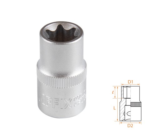 Головка торцевая TORX Е-стандарт 1/2", E16 AFFIX AF00043016 Головка торцевая TORX Е-стандарт 1/2", E16 AFFIX AF00043016
