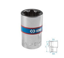 Головка торцевая TORX Plus 1/2", EP24, L = 45 мм KING TONY 433E24M Головка торцевая TORX Plus 1/2", EP24, L = 45 мм KING TONY 433E24M