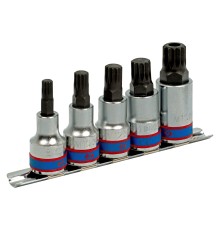 Набор торцевых насадок 1/2", Spline, М8-М16, 5 предметов KING TONY 4105PR Набор торцевых насадок 1/2", Spline, М8-М16, 5 предметов KING TONY 4105PR
