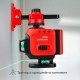 Лазерный уровень RGK ALPHA 3D-D с калибровкой с зелёным лучом