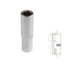 Головка торцевая глубокая шестигранная 3/8", 12 мм AFFIX AF00130012 Головка торцевая глубокая шестигранная 3/8", 12 мм AFFIX AF00130012