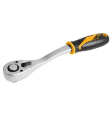 Трещотка "GRIPro", 1/4", 153 мм, 72 зубца, флажковая с кнопкой TOLSEN TT16118