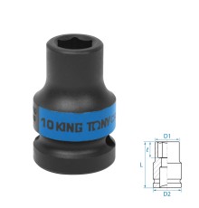 Головка торцевая ударная шестигранная 1/2", 10 мм KING TONY 453510M Головка торцевая ударная шестигранная 1/2", 10 мм KING TONY 453510M