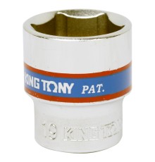 Головка торцевая стандартная шестигранная 3/8", 19 мм KING TONY 333519M Головка торцевая стандартная шестигранная 3/8", 19 мм KING TONY 333519M