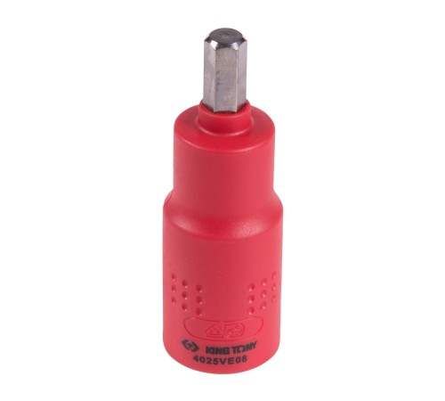 Насадка (бита) торцевая диэлектрическая 1/2", HEX, 8 мм, L = 75 мм KING TONY 4025VE08 Насадка (бита) торцевая диэлектрическая 1/2", HEX, 8 мм, L = 75 мм KING TONY 4025VE08