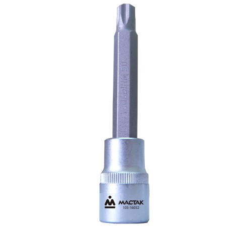 Насадка (бита) торцевая 1/2", TORX, T52, L = 140 мм, для ГБЦ VAG МАСТАК 103-16052 Насадка (бита) торцевая 1/2", TORX, T52, L = 140 мм, для ГБЦ VAG МАСТАК 103-16052