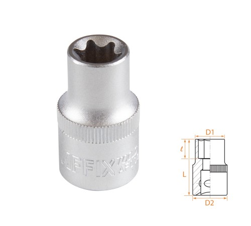 Головка торцевая TORX Е-стандарт 1/2", E14 AFFIX AF00043014 Головка торцевая TORX Е-стандарт 1/2", E14 AFFIX AF00043014