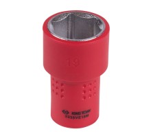 Головка торцевая диэлектрическая шестигранная 3/8", 19 мм KING TONY 3335VE19M Головка торцевая диэлектрическая шестигранная 3/8", 19 мм KING TONY 3335VE19M