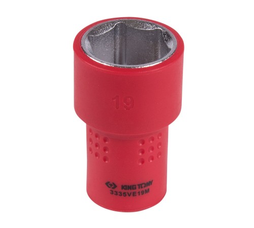 Головка торцевая диэлектрическая шестигранная 3/8", 19 мм KING TONY 3335VE19M Головка торцевая диэлектрическая шестигранная 3/8", 19 мм KING TONY 3335VE19M