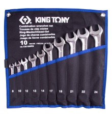 Набор комбинированных ключей, 8-24 мм, чехол из теторона, 10 предметов KING TONY 12D10MRN