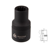 Головка для монтажа / демонтажа тормозных суппортов МАСТАК 102-20011