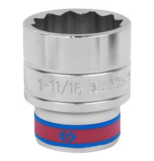 Головка торцевая стандартная двенадцатигранная 3/4", 1-11/16, дюймовая KING TONY 633054S Головка торцевая стандартная двенадцатигранная 3/4", 1-11/16, дюймовая KING TONY 633054S