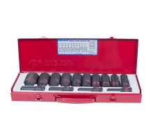 Набор ударных глубоких торцевых головок 1/2", шестигранные, 3/8"-1&1/4", 15 предметов KING TONY 4416SP Набор ударных глубоких торцевых головок 1/2", шестигранные, 3/8"-1&1/4", 15 предметов KING TONY 4416SP