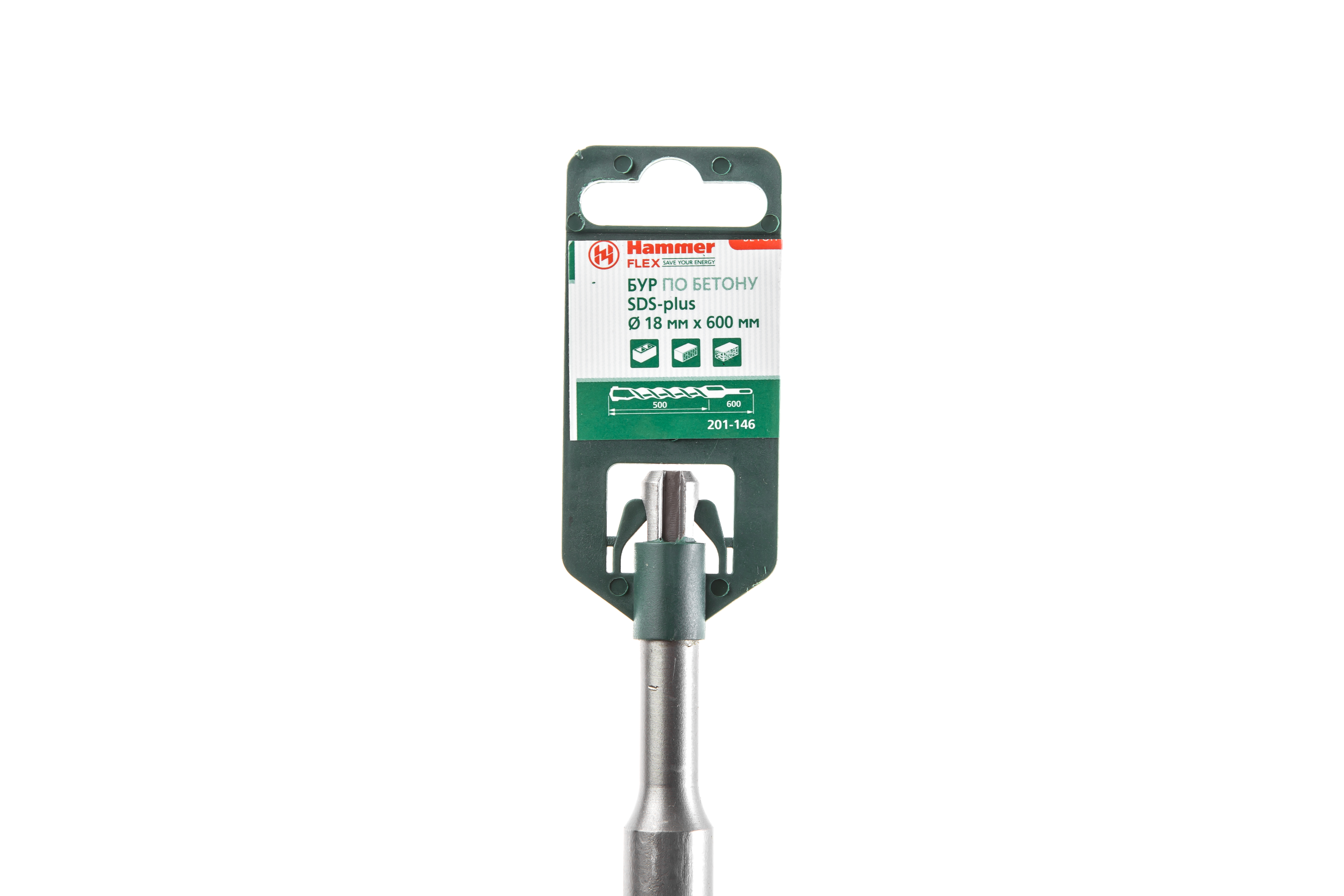 Бур HAMMER Ф18х600мм SDS Plus (201-146)