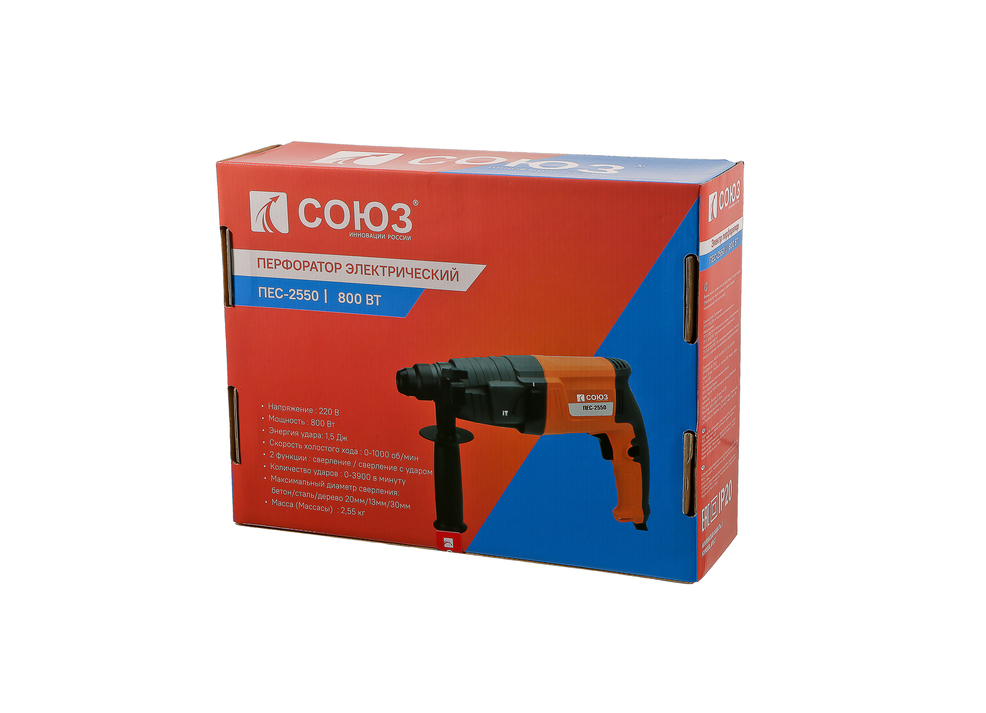 Перфоратор SDS Plus СОЮЗ ПЕС-2550