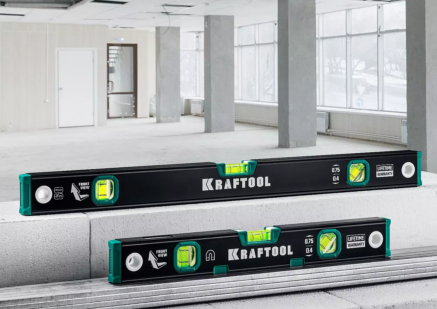 KRAFTOOL 2000 мм, уровень с зеркальным глазком GRAND 34781-200