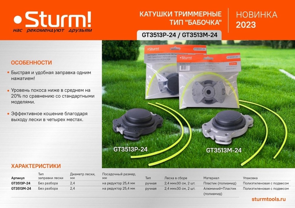 Катушка триммерная Sturm! GT3513P-24