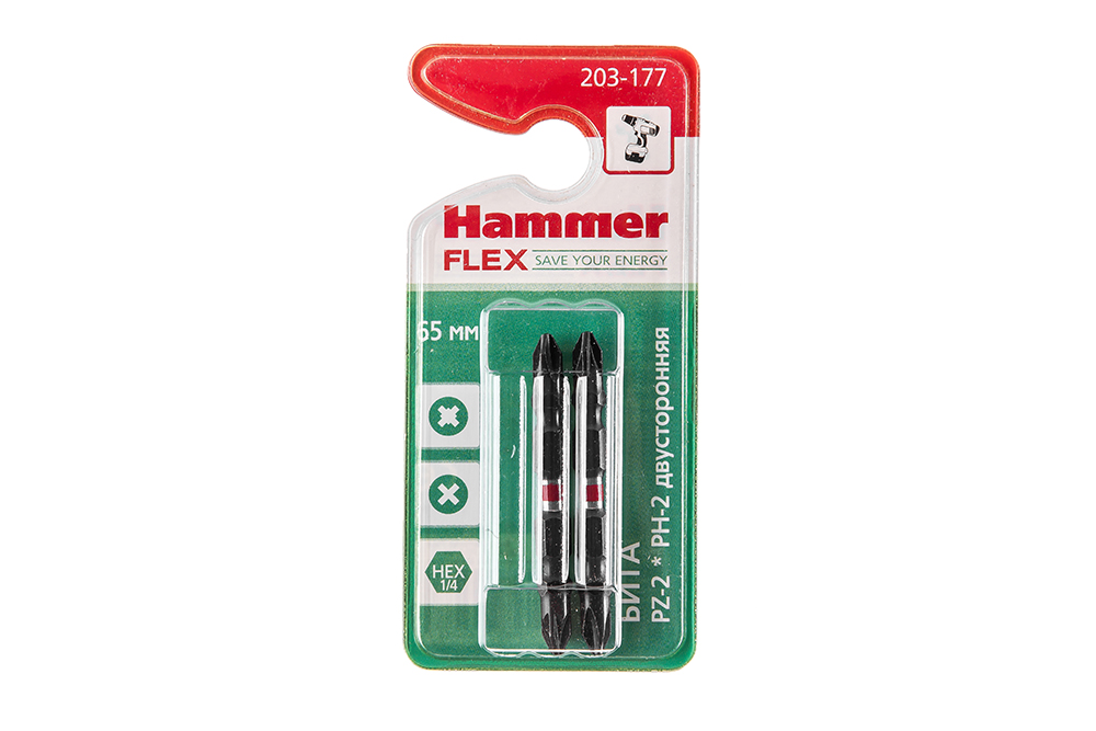 Бита HAMMER PH2 65мм