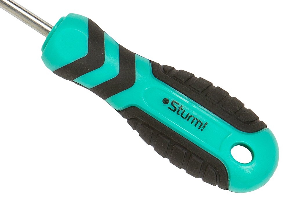 Отвертка TORX TT25H*100мм, с отверстием, CrV магнитный наконечник Sturm!