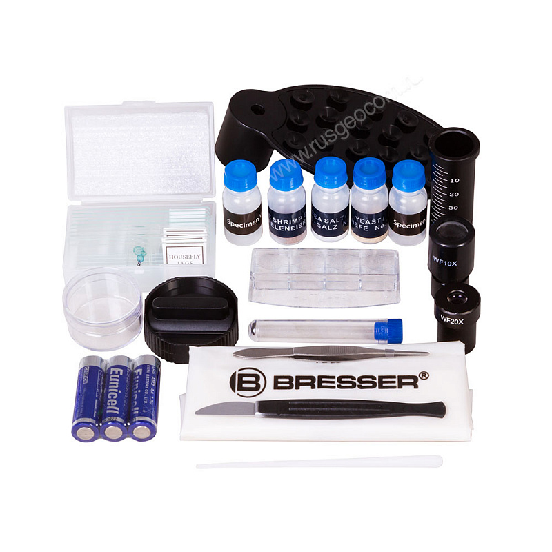 Микроскоп Bresser Junior Biolux SEL 40–1600x, фиолетовый