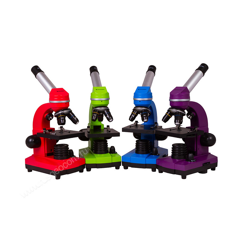 Микроскоп Bresser Junior Biolux SEL 40–1600x, фиолетовый